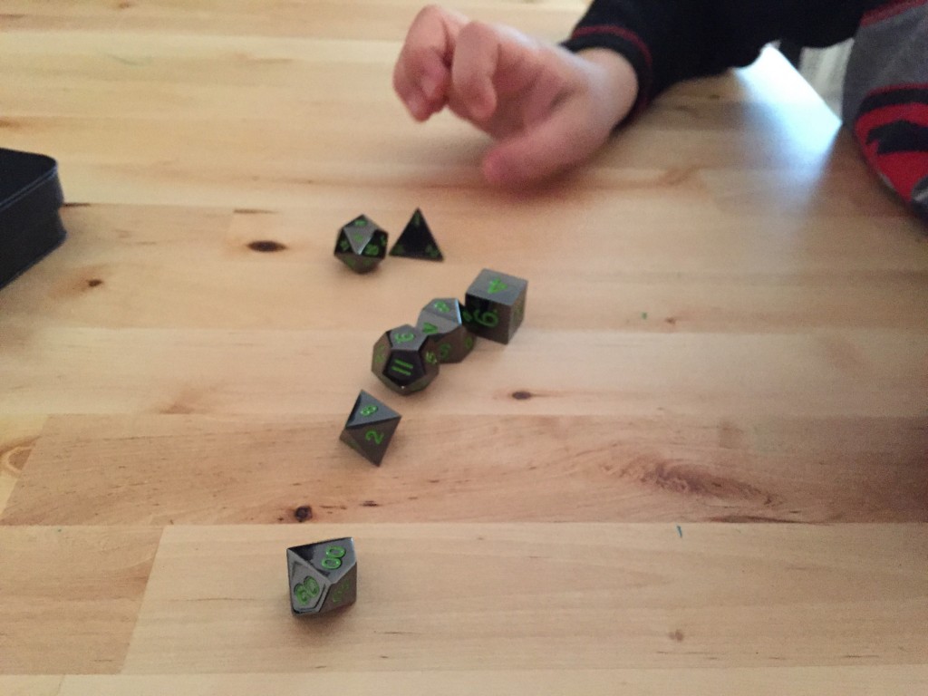 Serpent's Blood Gunmetal Metal Polyhedral Dice